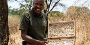The winner of the Tusk Award for Conservation in Africa John Kamanga