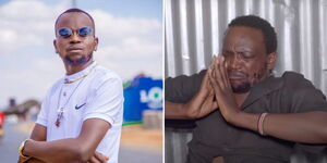 Collage of Gospel artist Joseph Mutinda before and after fame
