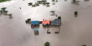 A photo of homes destroyed by floods in Joska, Machakos County in December 2019. 