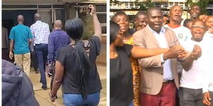 Collage image of journalists staging protests in Kakamega on May 22, 2024