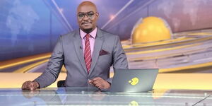 Journalist Eric Njoka at the WION studios on April 12, 2023