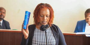 Joyce Gituro takes the oath of office as a Chief Officer in Machakos County.