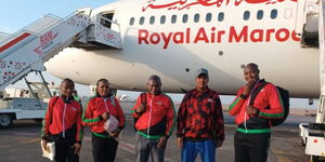 A photo of Kenyan Judo Team in Morocco on September 9, 2023.
