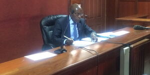 Judge John Mativo during a previous court session