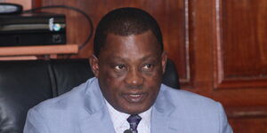 Attorney General Justin Muturi appearing before a joint Parliament committee on February 7, 2023.