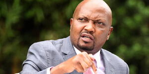 Moses Kuria doing a press briefing