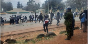 Scenes from Kabete Polytechnic on Tuesday, September 7.