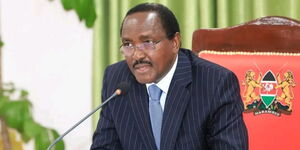 Kalonzo Musyoka co-chairing dialogue team at Bomas on August 9, 2023.