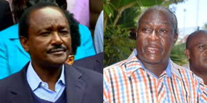 Wiper Leader Kalonzo Musyoka (left) and the late politicians Kalembe Ndile