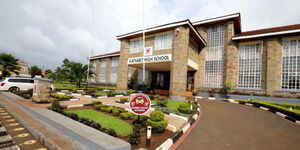 The entrance to Kapsabet Boys School, Nandi County. 