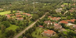 An aerial view of Karen Estate in Nairobi in March 2020.