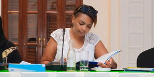 Senator Karen Nyamu during a Senate ICT Committee retreat in Mombasa County on June 14, 2024.