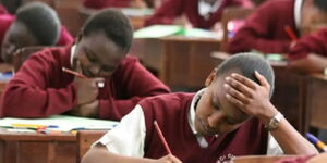 File image of KCSE students in Kenya