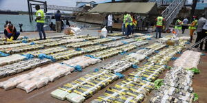 A consignment of Methamphetamine intercepted from a dhow by Kenya Defence Forces officers on October 25, 2025.