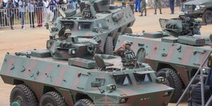 KDF showcasing some of its defence equipment during the 59th Madaraka Day Celebrations at Uhuru Gardens on June 1, 2022.
