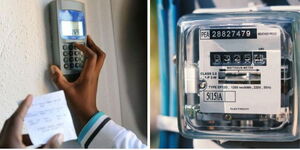 Kenya Power token and an electricity meter