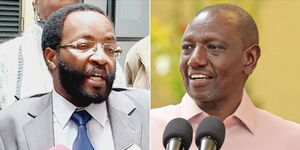 Kenya Met Director David Gikungu (left) and President William Ruto.