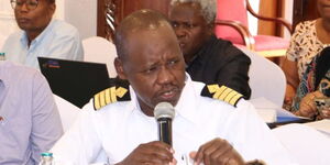 Kenya Ports Authority (KPA) Managing Director Captain William Ruto during a committee meeting on August 29, 2023