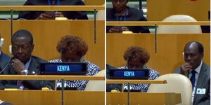 Kenyan Cabinet Secretaries captured snacking during the United Nations General Assembly in the United States on Wednesday, September 24, 2025.