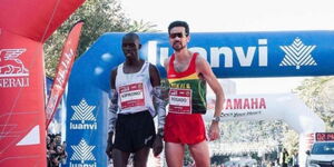 Kenyan Athlete Evans Kimtai Kiprono (left) and his Spanish counterpart Ricardo Rosado.