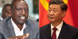 Kenyan President William Ruto (left) and his Chinese counterpart Xi Jinping.