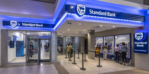 Kenyans at the Standard Bank branch at Galleria Mall in Lang'ata Constituency