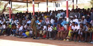 Kenyans during a recruitment drive.