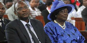 Muhoho Kenyatta (left) and Mama Ngina Kenyatta (right)