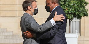 President Emmanuel Macron receives President Uhuru Kenyatta in France.