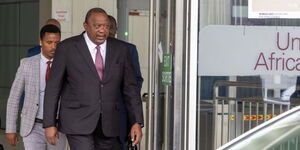 Retired President Uhuru Kenyatta at an African Union meeting in Ethiopia on Sunday, April 23. 