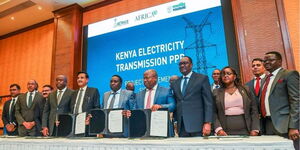 Government officials with Africa50 and PowerGrid Corp. India officials during the PPP signing ceremony on Monday, December 15, 2025