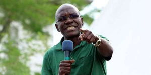 Former Kakamega Senator Boni Khalwale speaking during a past event