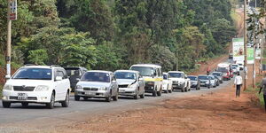 Traffic snarl up along Kiambu Road