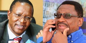 Interior PS Karanja Kibicho (left) and Siaya Senator James Orengo (right)