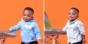 A side-by-side image of the two-year-old boy in Kiambu county who died on Tuesday, March 1. 