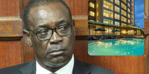 Former Nairobi Governor Evans Kidero. Insert: a view of Gem Apartments in Nairobi.