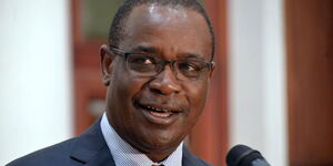 Former Nairobi Governor Evans Kidero speaking during a press conference in 2017.