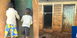 Screengrab images of children abandoned by their parents in Nyamira County.