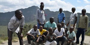 Students and faculty members of Kijana Secondary School in Kakamega.
