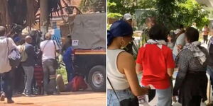 Scenes at Riverside, Nairobi following a protest on January 25, 2024.