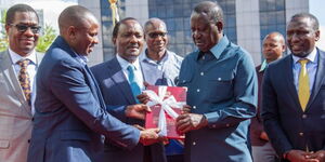 Majority Leader, Kimani Ichung'wah hands over NADCO Report to Azimio leaders on March 8