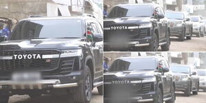 A photo of Toyota Land Cruiser 300 GR Sport car used by Interior CS Kithure Kindiki on July 13, 2023.