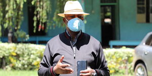 DCI Kinoti speaking during his visit to Naari Level 4 Sub-County Hospital in Meru on Thursday 25