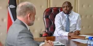 Transport CS Kipchumba Murkomen during a meeting with Millenium Challenge Corporation (MCC) Country Director, Jay Scheerer on December 5, 2023.