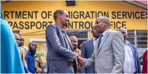 Interior Cabinet Secretary Kithure Kindiki interacted with Kenyans during his impromptu visit to Nyayo House.
