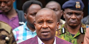 Interior CS Kithure Kindiki speaking in Meru North on November 6, 2023.