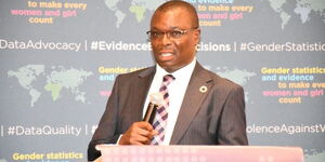 KNBS Director General Macdonald Obudho launches the report on Wednesday, October 18, 2023.
