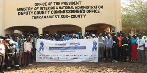 A team led by the Kenya National Commission on Human Rights took part in a walk to mark the World Refugee Day 2024 in Turkana County.