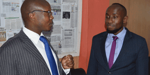 Clement Koigi (Right) with his lawyer