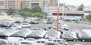 Imported cars at a yard at the Mombasa Port on November 14, 2023.